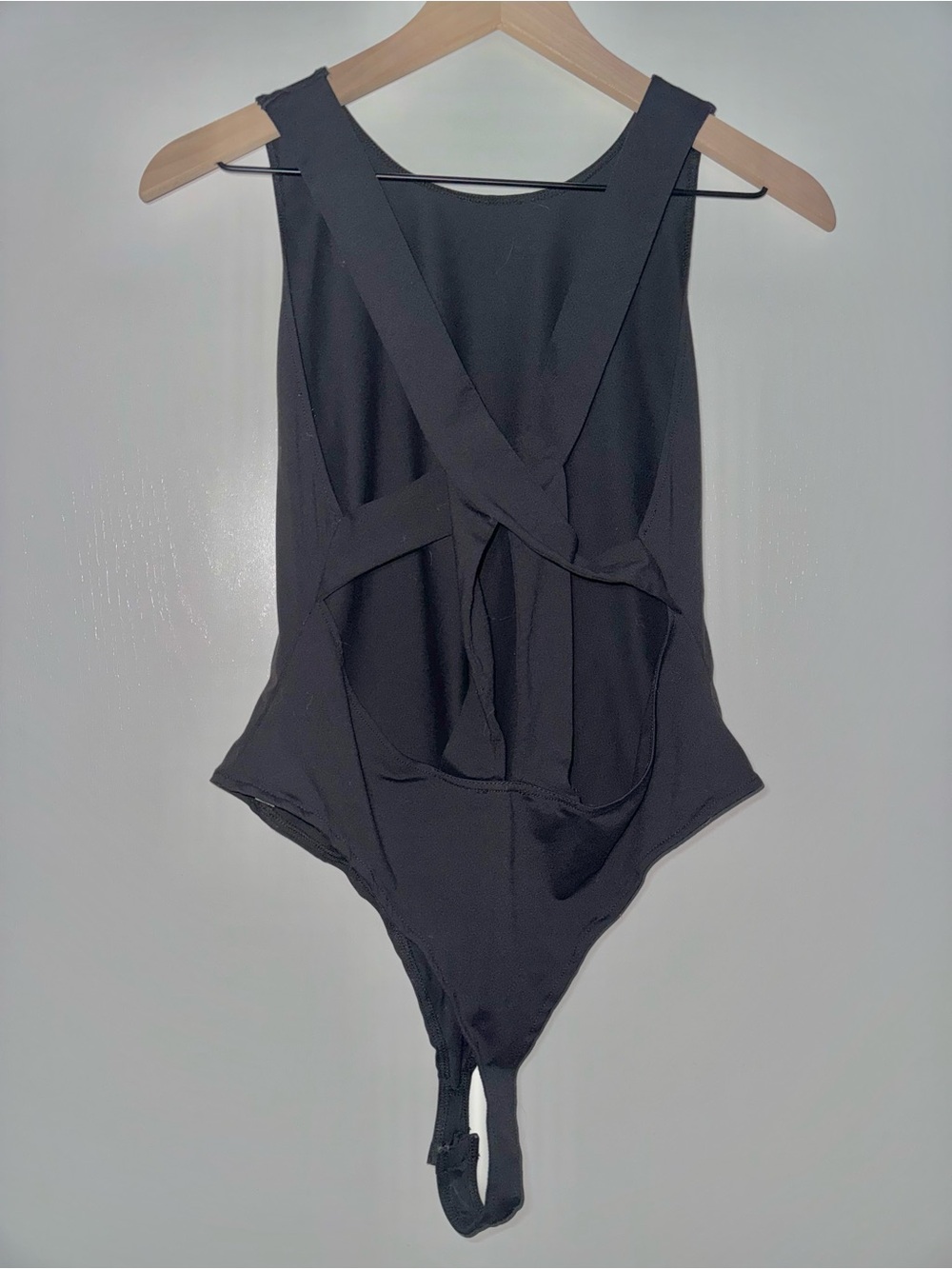 Free People Intimately Jessa Bodysuit Women’s Size XL Black Nylon Spandex
